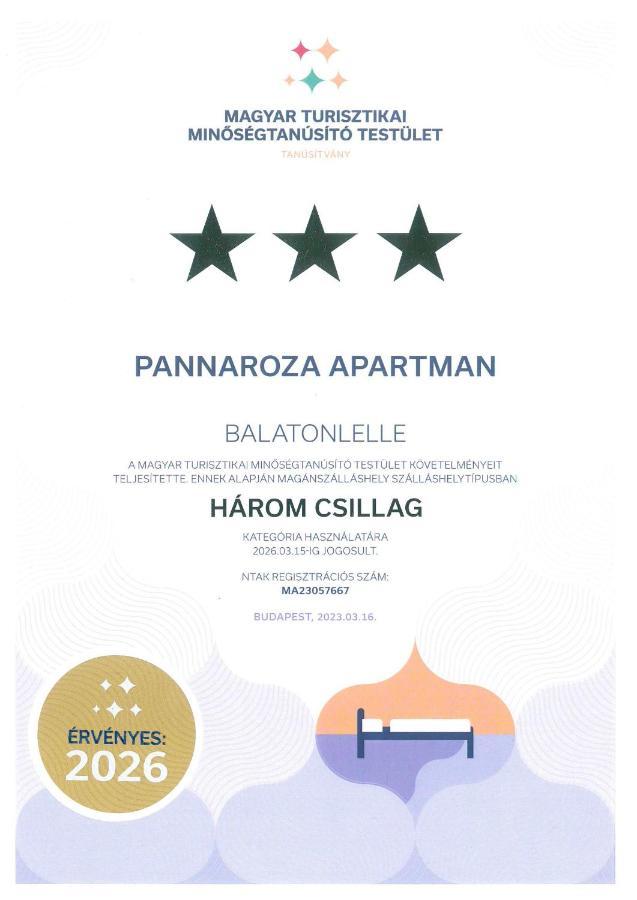Pannaroza Apartman Balatonlelle Zewnętrze zdjęcie